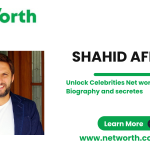 Shahid Afridi Net worth